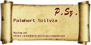 Palmhert Szilvia névjegykártya